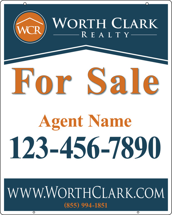 Hanging Agent Sign Panel, 30"H X 24"W, Steel