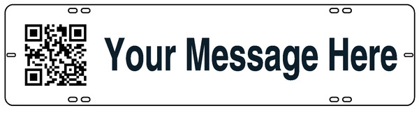 Real Estate QR Code Sign Rider, 24 GA Steel, 6h x 24w