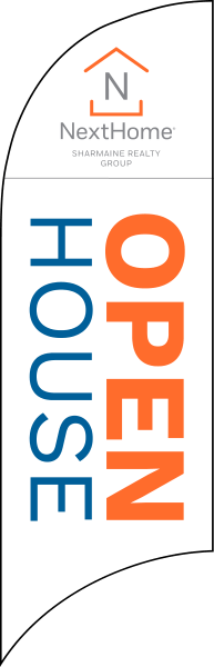 Open House Feather Flag Only, 7-Foot- Printed on both sides