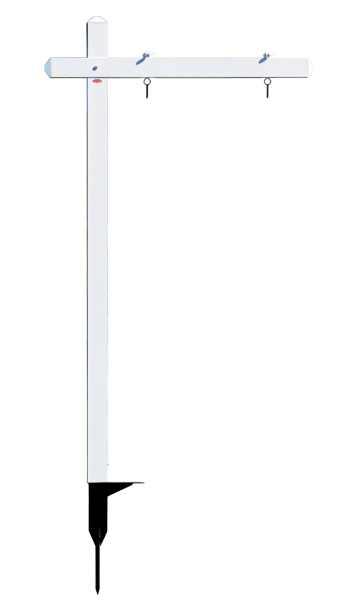 ALUMINUM SIGN POST (PP)-WHITE POST W SNAP ANCHOR