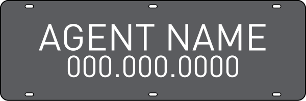 Ranch and Resort agent sign rider, 24 GA steel 6h x 18w