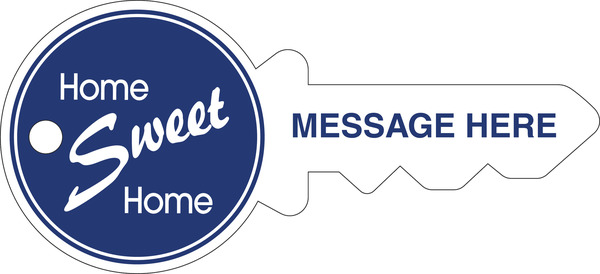 Key Shaped Sign Panel, 16h x 35w, 4mm Corrugated Plastic