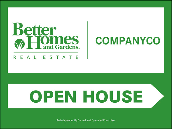 Open House Sign Panel, 4mm Corrugated Plastic 18h x 24w