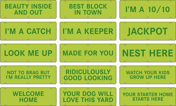 Message Sign Rider, 24 GA Steel 6h x 18w