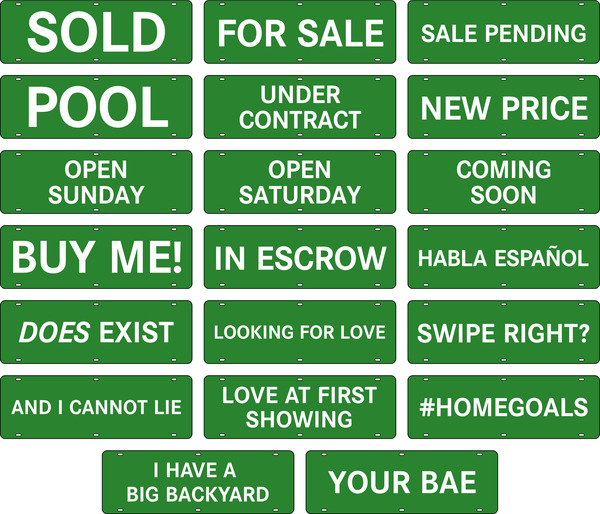 Message Sign Rider,24 GA  Steel 6h x 18w