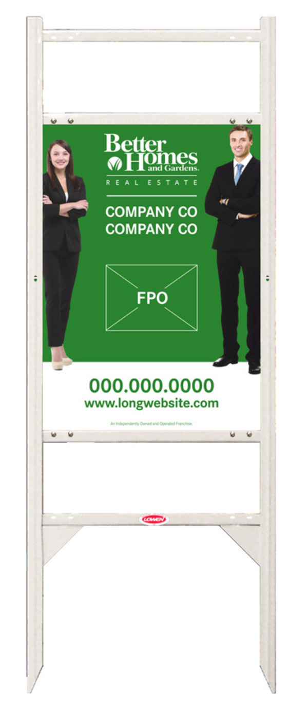 Angle Iron Frame with Two Rider Inserts and Sign Panel Unit, 24h x 18w