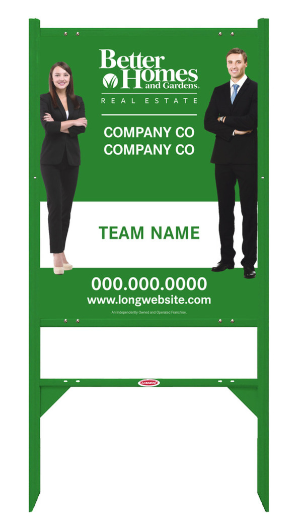 Angle Iron Frame and Sign Panel Unit, 30h x 24w, Green