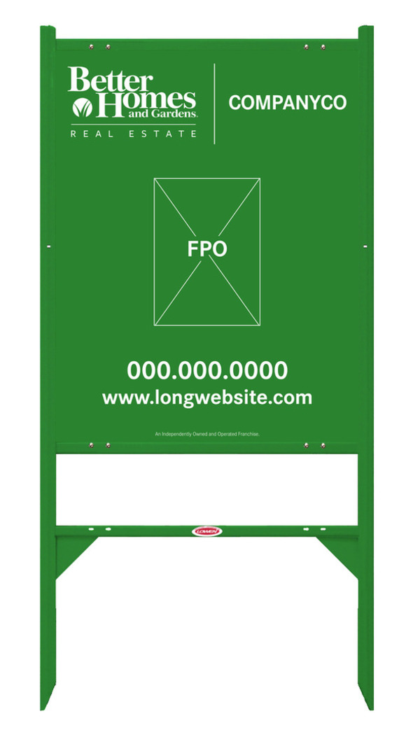 Angle Iron Frame and Sign Panel Unit, 30h x 24w, Green