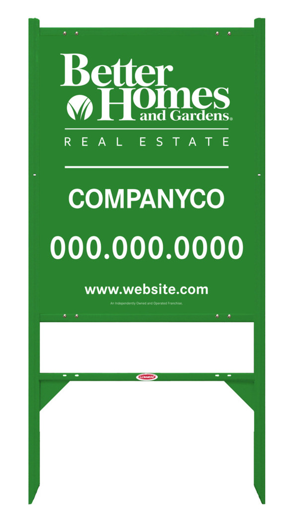 Angle Iron Frame and Sign Panel Unit, 30h x 24w, Green