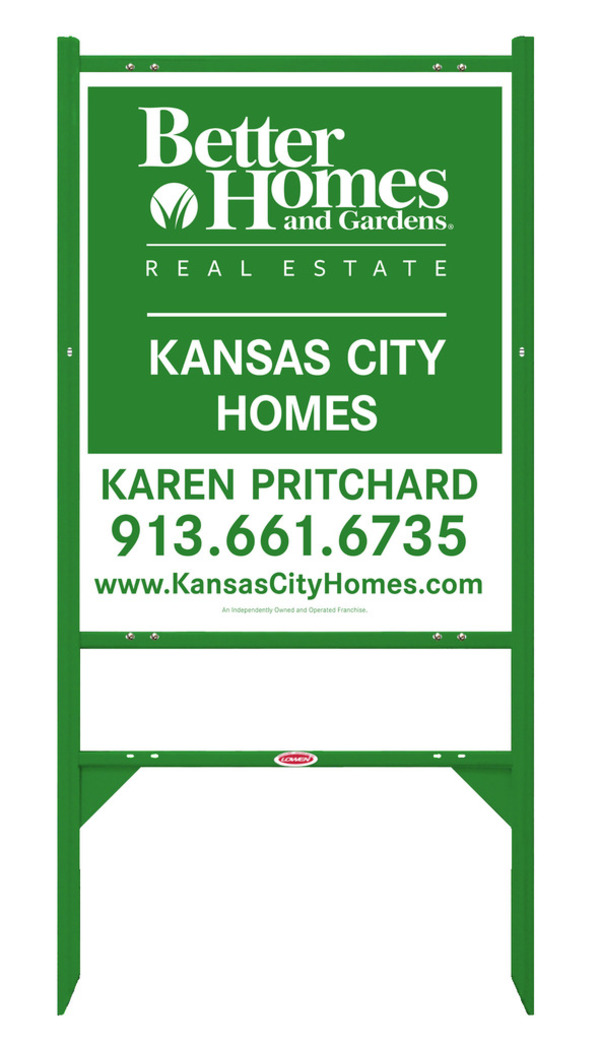 Angle Iron Sign Frame and Sign Panel Unit, 30h x 24w, Green