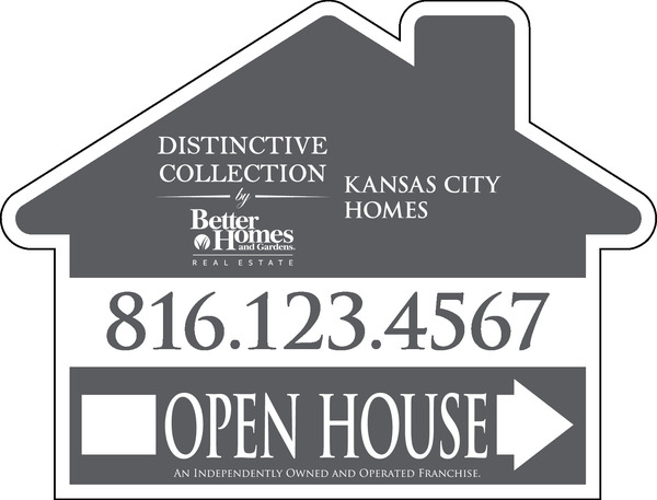 Directional OPEN HOUSE House Shape Panel, 18h x 24w, 4mm Corrugated