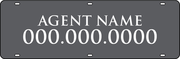 Distinctive Collection agent sign rider, 24 GA steel 6h x 18w