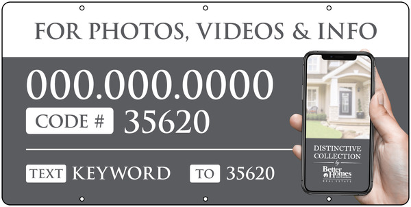 For Photos & Info Text Sign Riders, 12h x 24w, Steel