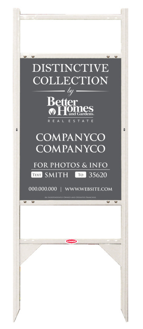 Distinctive Collection Angle Iron Frame w 2 Rider Inserts and Sign Panel Unit,  24h x 18w, Steel