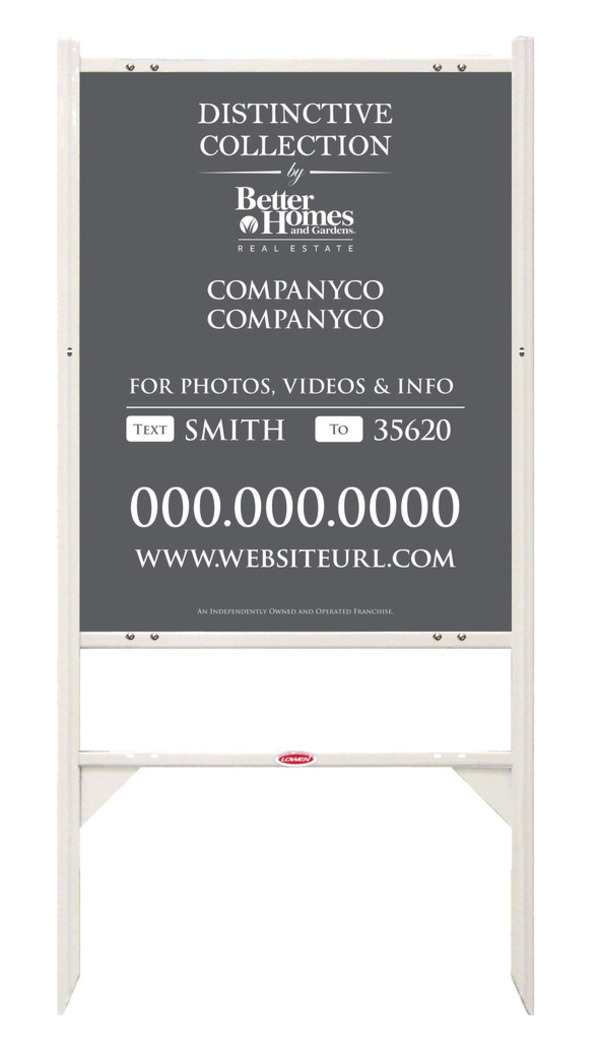 Distinctive Collection Angle Iron Frame and Sign Panel Unit, 30h x 24w, Steel