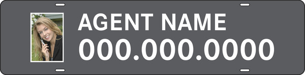 Urban Properties agent photo sign rider, 24 GA steel 6h x 24w