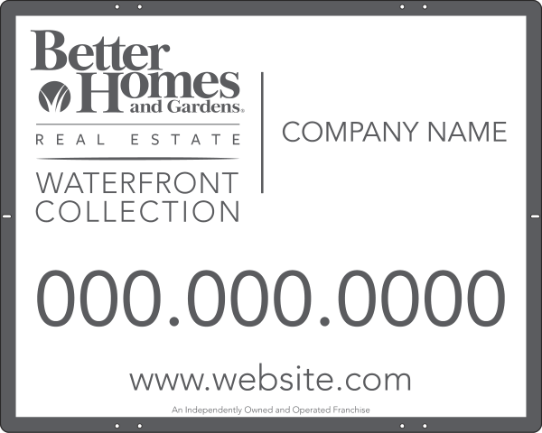 Waterfront Collection real estate panel, 24 GA steel 24h x 30w