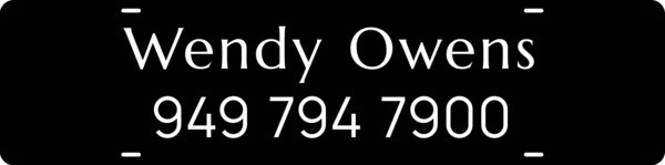 Agent Name Sign Rider, 6h x 24w, Steel