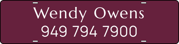 Agent Name Sign Rider, 6h x 24w, Steel