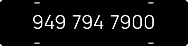 Phone Number or Website Sign Rider, 6h x 24w, Steel