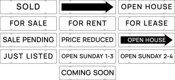 Message Sign Riders, 6h x 24w, Steel