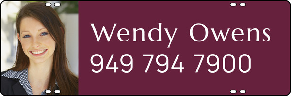 Agent Photo Sign Rider, 8h x 24w, Steel