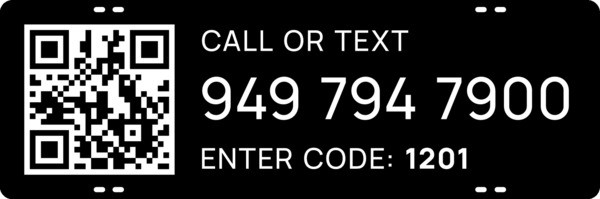 QR Code Sign Rider, 8h x 24w, Steel