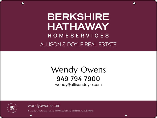 Hanging Agent Sign Panel, 18h x 24w, Steel