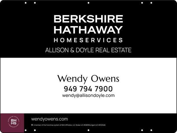 Agent Sign Panel, 18h x 24, Steel