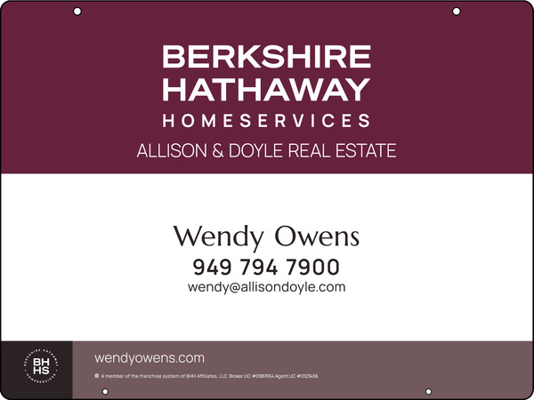 Hanging Agent Sign Panel, 18h x 24w, Steel