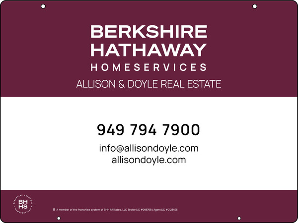 Hanging Office Sign Panel, 18h x 24w, Steel