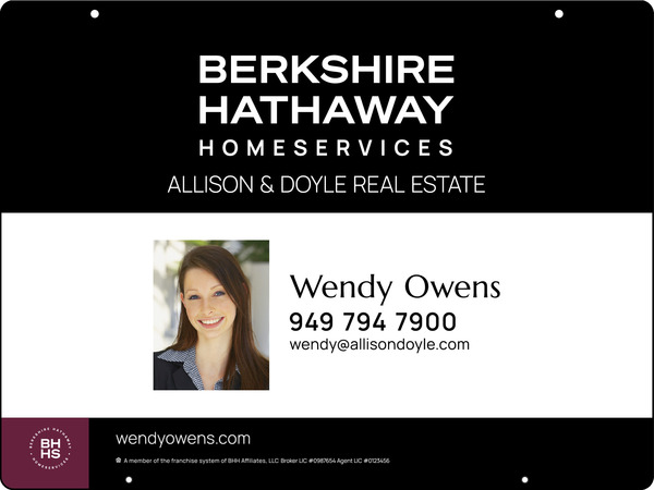 Hanging Agent Photo Sign Panel, 18h x 24w, Steel