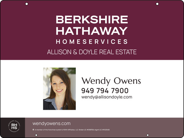 Hanging Agent Photo Sign Panel, 18h x 24w, Steel