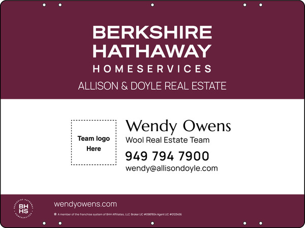 Team Logo Sign Panel, 18h x 24, Steel