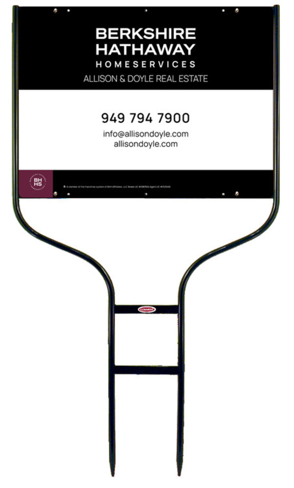 Round Rod Frame and Office Sign Panel Unit, 18h x 24w, Steel