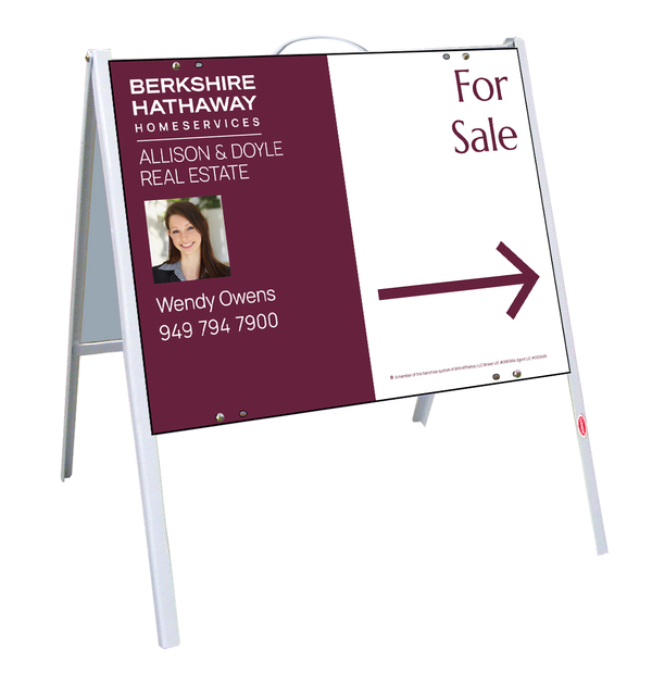 A-Frame and Agent Photo For Sale Sign Panel Unit, 18h x 24w, .050 Poly