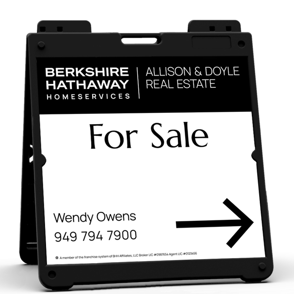 Heavy Duty Plastic A-Frame and Agent For Sale Sign Panel Unit, 24h x 24w, Aluminum Composite