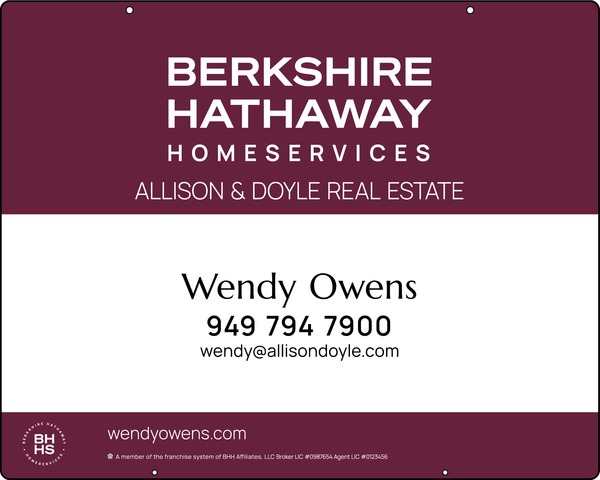 Hanging Agent Sign Panel, 24h x 30w, Steel