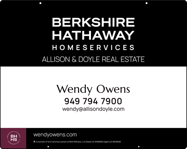 Hanging Agent Sign Panel, 24h x 30w, Steel