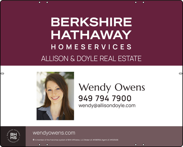 Agent Photo Sign Panel, 24h x 30, Steel