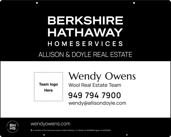 Hanging Team Logo Sign Panel, 24h x 30w, Steel