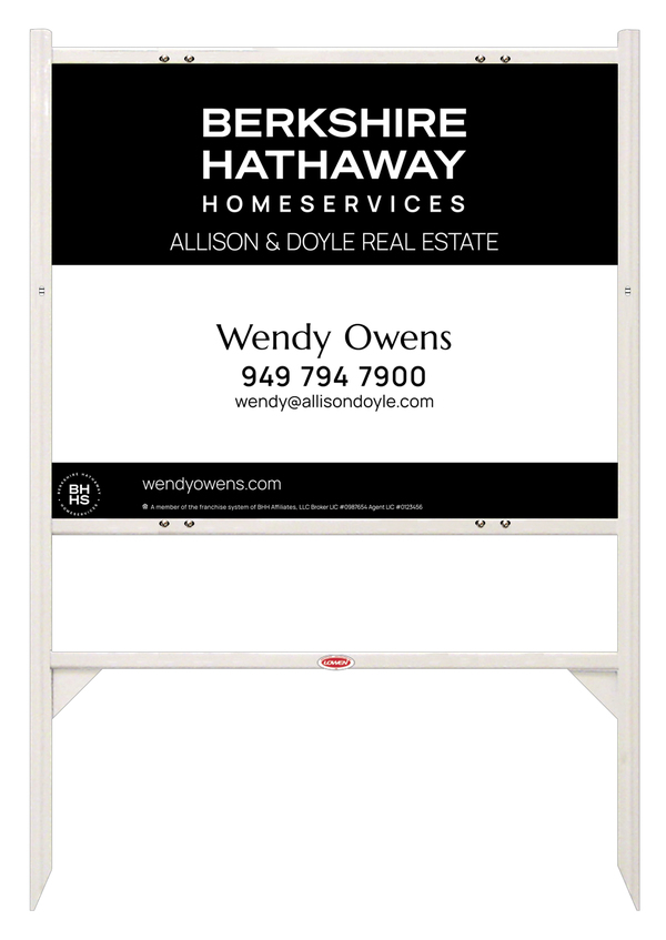 Angle Iron Frame and Agent Sign Panel Unit, 24h x 30w, Steel