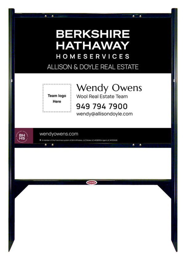 Angle Iron Frame and Team Logo Sign Panel Unit, 24h x 30w, Steel