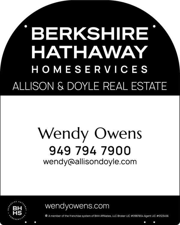 Hanging Yard Arm Dome Agent Sign Panel, 30h x 24w, 3mm Aluminum Composite