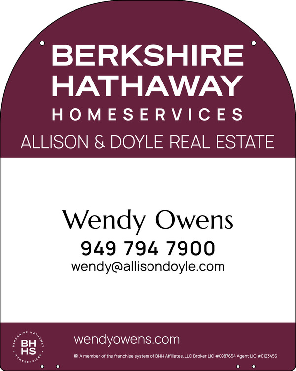 Hanging Yard Arm Dome Agent Sign Panel, 30h x 24w, 3mm Aluminum Composite