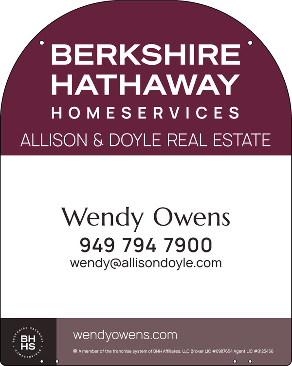 Hanging Yard Arm Dome Agent Sign Panel, 30h x 24w, 3mm Aluminum Composite