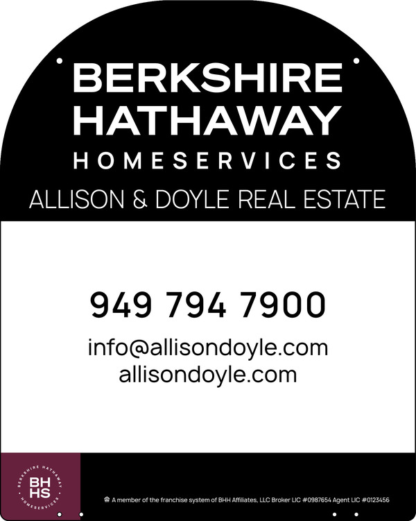 Hanging Yard Arm Dome Office Sign Panel, 30h x 24w, 3mm Aluminum Composite