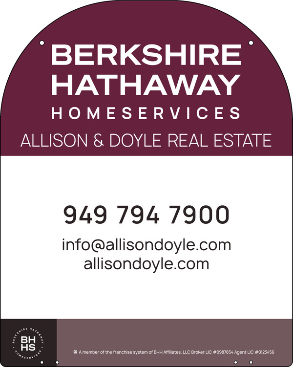 Hanging Yard Arm Dome Office Sign Panel, 30h x 24w, 3mm Aluminum Composite