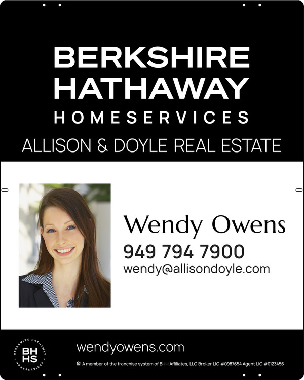 Agent Photo Sign Panel, 30h x 24, Steel