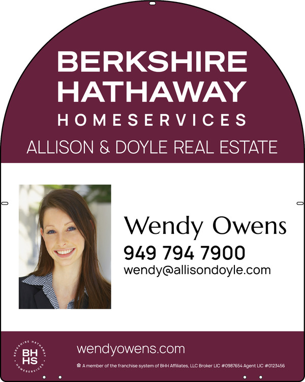 Arc Top Agent Photo Sign Panel, 30h x 24, Steel